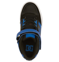 dcshoes, Kids' Pure High Elastic Lace High-Top Shoes, BLACK/BLUE/RED (xkbr) Pure High-Top EV - High-Top Leather Shoes for Kids ADBS300324
