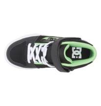 dcshoes, Kids' Pure High Elastic Lace High-Top Shoes, BLACK/GREY/BLACK (xksk) Pure High-Top EV - High-Top Leather Shoes for Kids ADBS300324