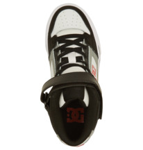 dcshoes, Kids' Pure High Elastic Waist Lace High-Top Shoes, WHITE/BLACK/RED (xwkr) Pure High-Top EV - High-Top Leather Shoes for Kids ADBS300324