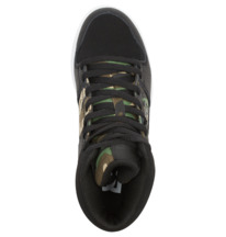 dcshoes, Kids' DC Cure High-Top Shoes, BLACK/CAMO PRINT (0cp) DC Cure - High-Top Leather Skate Shoes for Boys ADBS700089
