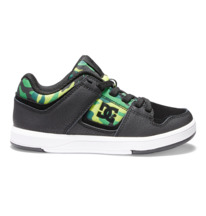 dcshoes, Kids' DC Shoes Cure Elastic Waist Lace Shoes, LIME GREEN CAMO (lmc) DC SHOES CURE ELASTIC ADBS700094