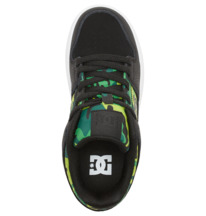 dcshoes, Kids' DC Shoes Cure Elastic Waist Lace Shoes, LIME GREEN CAMO (lmc) DC SHOES CURE ELASTIC ADBS700094