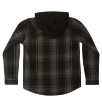 dcshoes, Ruckus Ed 2022 - Chemise manches longues à capuche pour Garçon, BLACK/ DARK SHADOW PLAID (xkss) Ruckus Ed 2022 - Long Sleeve Hooded Shirt for Boys ADBWT03011