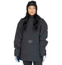 dcshoes, Women's Savvy 10K Insulated Snowboard Anorak Jacket, BLACK (kvj0) Savvy Anorak 2022 - Technical Snow Jacket for Women ADJTJ03032