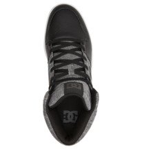 dcshoes, Men's DC Cure High-Top Shoes, BLACK/HEATHER GREY (bhe) DC Cure - High-Top Leather Skate Shoes for Men ADYS400072
