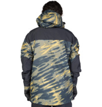 dcshoes, Men's DC-43 Shell Snowboard Anorak Jacket, ANGLED TIE DYE IVY GREEN (xkgc) DC-43 Anorak 2022 - Technical Snow Jacket for Men ADYTJ03044