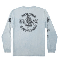 dcshoes, Double Or Nothing 2022 - Longsleeve für Männer, FADED DENIM ACID (bjnz) Double Or Nothing 2022 - Long Sleeve T-Shirt for Men ADYZT05201