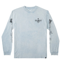 dcshoes, Double Or Nothing 2022 - Longsleeve für Männer, FADED DENIM ACID (bjnz) Double Or Nothing 2022 - Long Sleeve T-Shirt for Men ADYZT05201