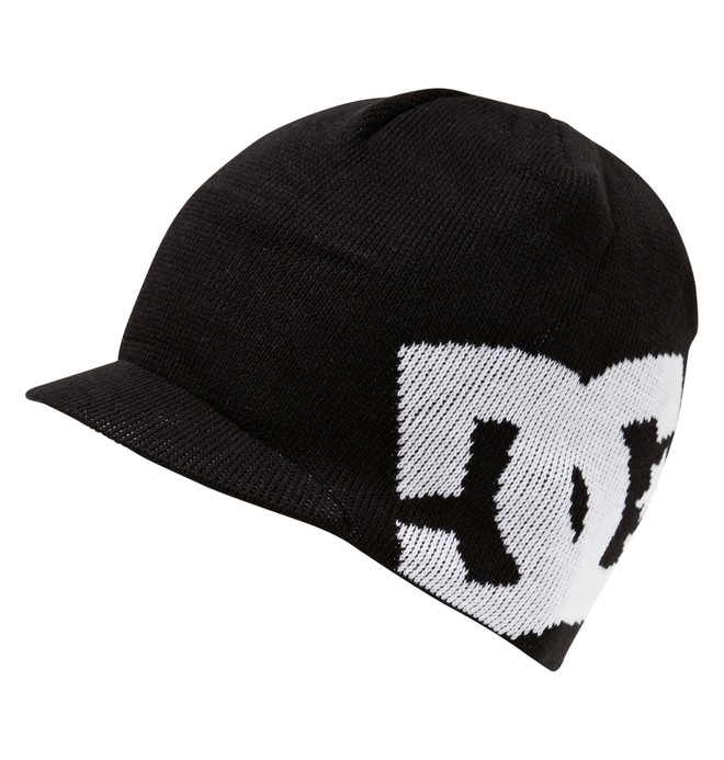 dcshoes, Men's Big Star Visor Beanie, BLACK/WHITE (bkw) 0 Men's Big Star Visor Beanie 103725 DC Shoes