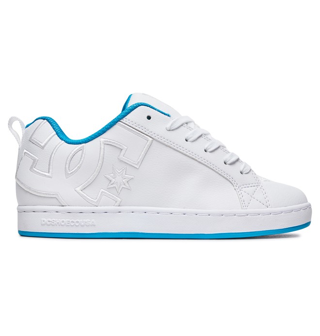 dcshoes, Women's Court Graffik Shoes, WHITE/BLUE (wbl) 0 Women's Court Graffik Shoes White 300678 DC Shoes