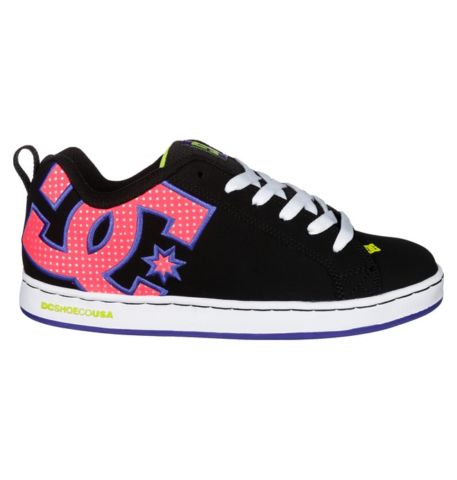 dcshoes, Women's Court Graffik SE Shoes, BLACK/POPPY (2bp) 0 Women's Court Graffik SE Shoes 301043 DC Shoes