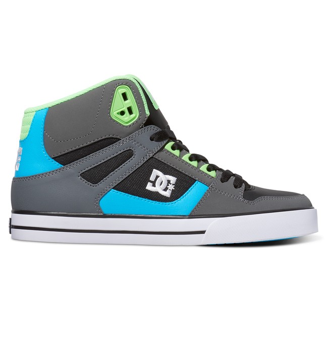 dcshoes, Pure High WC - High-Tops, GREY/GREEN/BLUE (xsgb) 0 Pure High WC - High-Tops 302523 DC Shoes