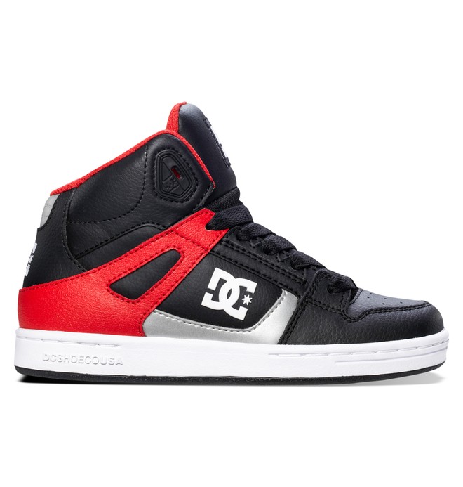dcshoes, Kid's 4-7 Rebound High-Top Shoes, BLACK/ARMOR/BLACK (1ab) 0 Kid's 4-7 Rebound High-Top Shoes 302676A DC Shoes