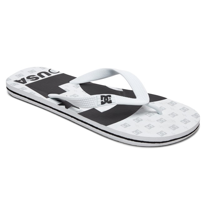 dcshoes, Spray Graffik - Tongs pour Homme, WHITE/GREY (wgy) 0 Spray Graffik - Tongs pour Homme Blanc 303276 DC Shoes