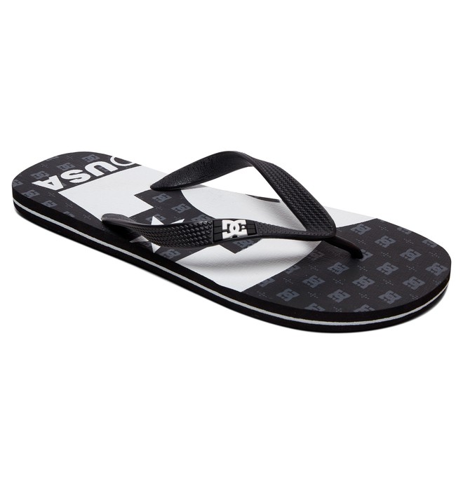 dcshoes, Spray Graffik - Tongs pour Homme, GREY/BLACK/BLACK (xskk) 0 Spray Graffik - Tongs pour Homme Gris 303276 DC Shoes