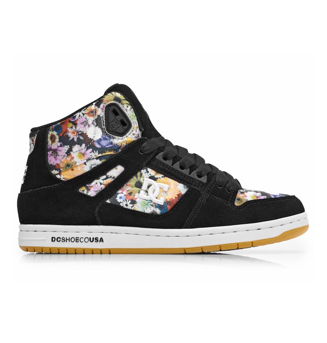 dcshoes, Women's Rebound High SE High-Top Shoes, BLACK/FLORAL (1bf) 0 Women's Rebound High SE High-Top Shoes 320028 DC Shoes