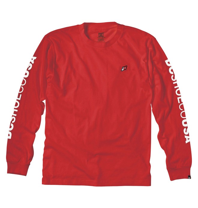 dcshoes, Men's Sleever Long Sleeve Tee, ATHLETIC RED (ath) 0 Men's Sleever Long Sleeve Tee 55210030 DC Shoes