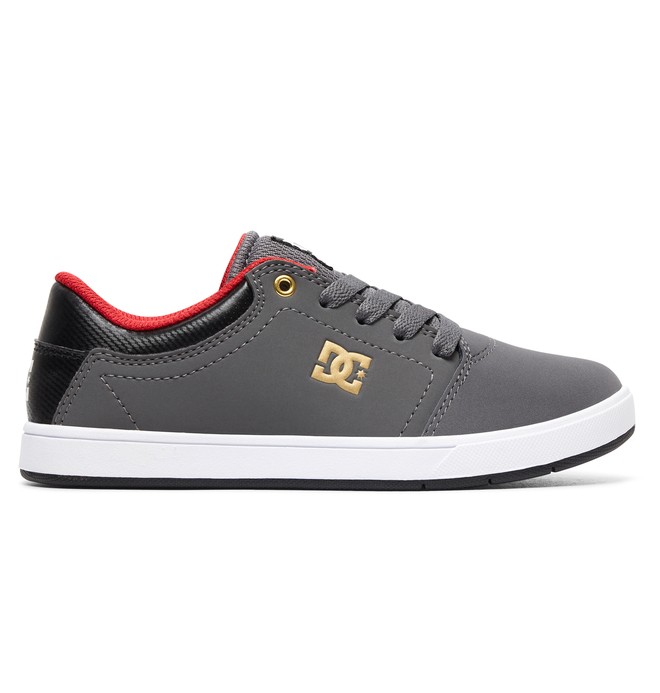 dcshoes, Boy's 8-16 Crisis Shoes, GREY/BLACK/RED (xskr) 0 Boy's 8-16 Crisis Shoes Grey ADBS100209 DC Shoes