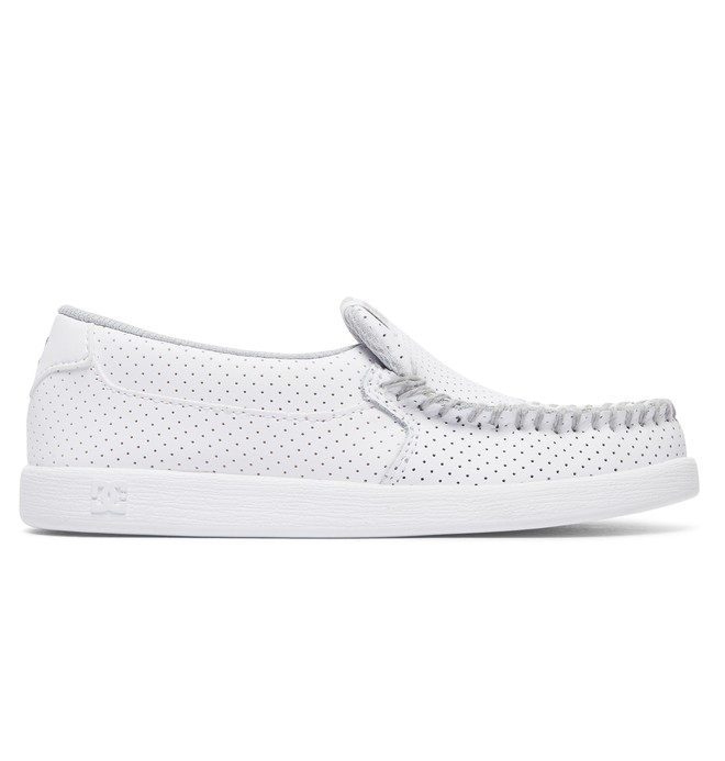 dc slip on shoes white