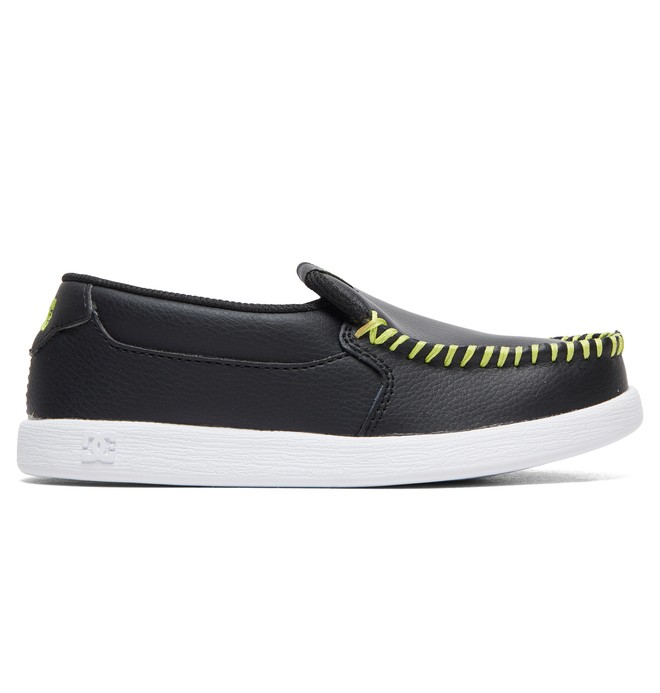 dcshoes, Boy's 8-16 Villain Shoes, BLACK/GREEN (bgn) 0 Boy's 8-16 Villain Shoes Black ADBS100229 DC Shoes
