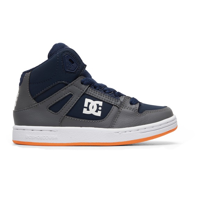 dcshoes, Kid's Pure - High-Top Shoes, GREY/DARK NAVY (gn2) 0 Kid's Pure - High-Top Shoes Grey ADBS100242 DC Shoes