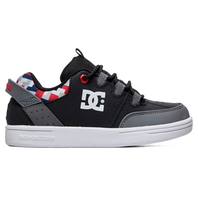 dcshoes, Boy's 8-16 Syntax Shoes, BLACK/GREY/BLACK (xksk) 0 Boy's 8-16 Syntax Shoes Black ADBS100257 DC Shoes