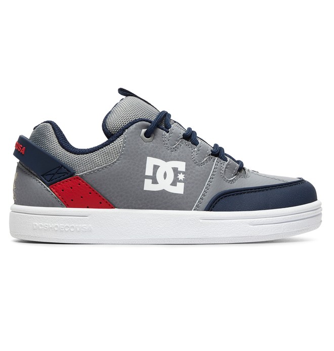 dcshoes, Boy's 8-16 Syntax Shoes, GREY/RED/WHITE (xsrw) 0 Boy's 8-16 Syntax Shoes Grey ADBS100257 DC Shoes