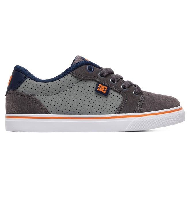 dcshoes, Boy's 8-16 Anvil Shoes, GREY/ORANGE/GREY (xsns) 0 Boy's 8-16 Anvil Shoes Grey ADBS300245 DC Shoes