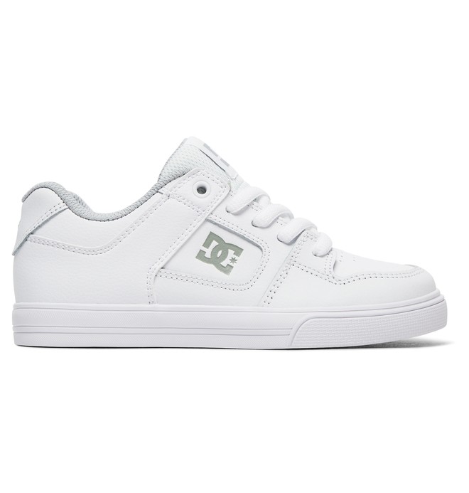 dcshoes, Kid's Pure - Shoes, WHITE (wht) 0 Kid's Pure - Shoes White ADBS300267 DC Shoes
