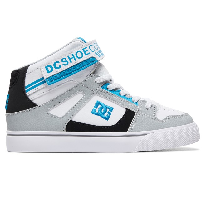dcshoes, Kid's Pure High EV - High-Top Shoes, GREY/BLACK/BLUE (ybb) 0 Kid's Pure High EV - High-Top Shoes Grey ADBS300324 DC Shoes