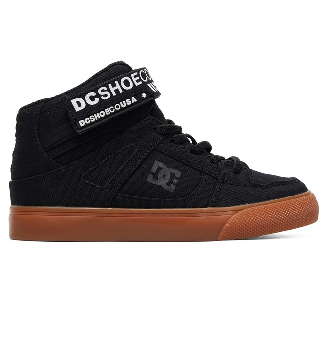 dcshoes, Pure High TX EV - Zapatillas Altas para Chicos, BLACK/WHITE/GUM (bw6) 0 Pure High TX EV - Zapatillas Altas para Chicos Negro ADBS300338 DC Shoes