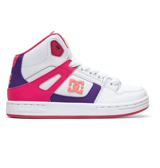 dcshoes, Girl's 8-16 Pure HT SE High-Top Shoes, WHITE/MULTI (hmt) 0 Girl's 8-16 Pure HT SE High-Top Shoes White ADGS100085 DC Shoes