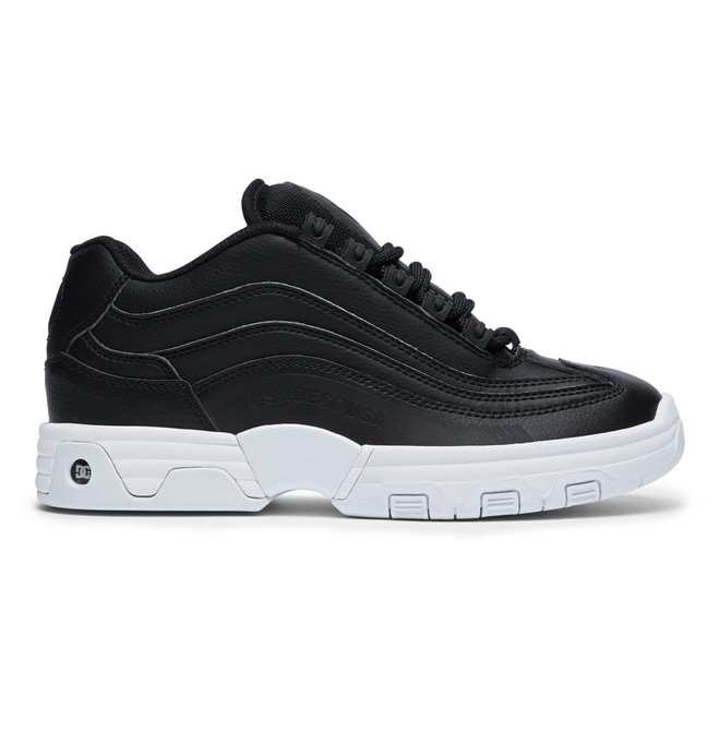 dcshoes, Legacy Lite Leather Shoes for Women, BLACK/WHITE (bkw) 0 Legacy Lite Leather Shoes for Women Black ADJS100129 DC Shoes