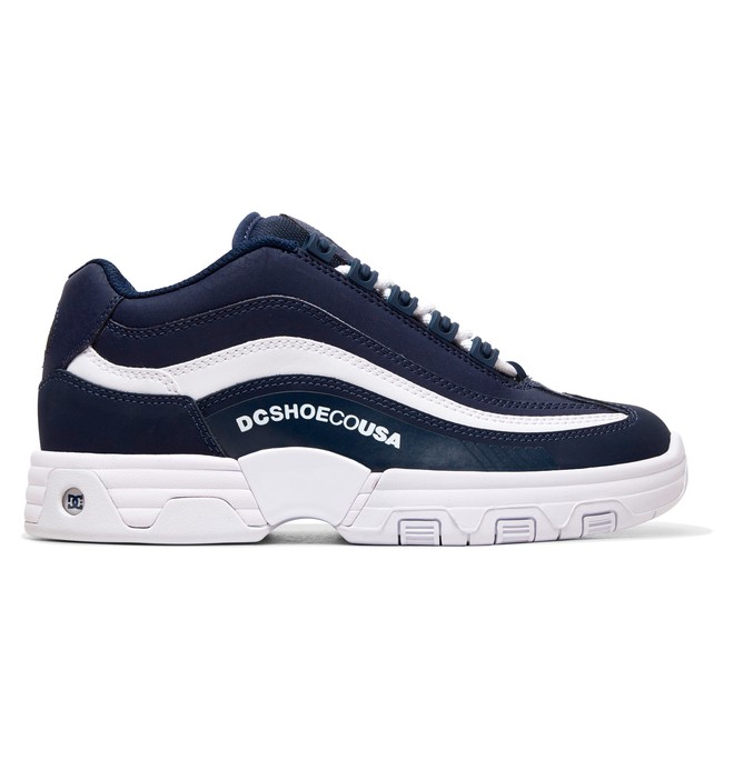 dcshoes, Legacy Lite Leather Shoes for Women, NAVY/WHITE (nwh) 0 Legacy Lite Leather Shoes for Women Blue ADJS100129 DC Shoes