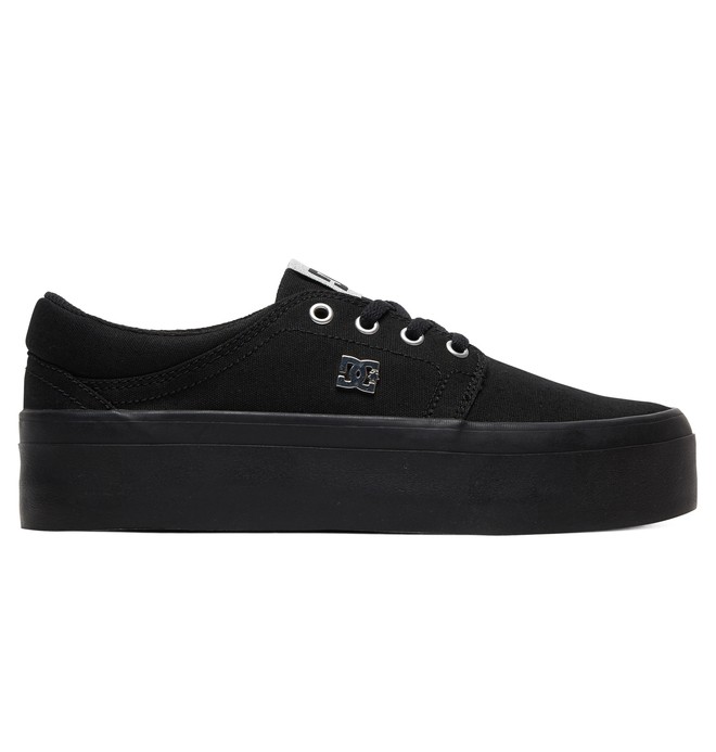 dcshoes, Women's Trase Platform TX Flatform Shoes, BLACK/SILVER (bs2) 0 Women's Trase Platform TX Flatform Shoes Black ADJS300184 DC Shoes