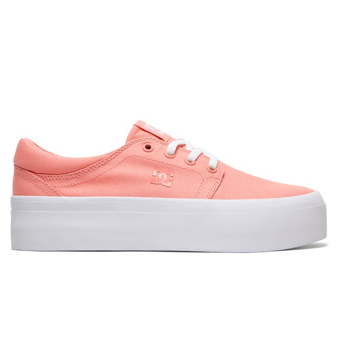 dcshoes, Women's Trase Platform TX Flatform Shoes, CORAL (crl) 0 Women's Trase Platform TX Flatform Shoes ADJS300184 DC Shoes
