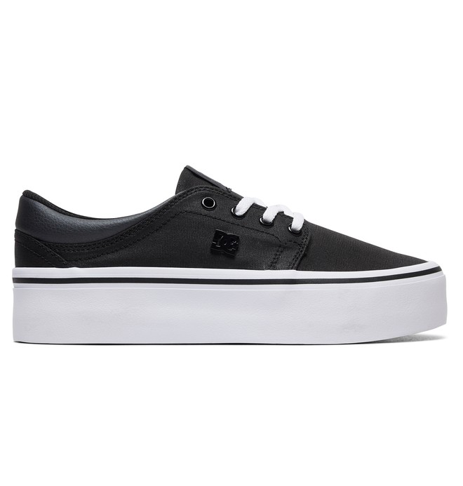 dcshoes, Trase Platform TX SE - Zapatillas para Mujer, BLACK/WHITE/BLACK (bwb) 0 Trase Platform TX SE - Zapatillas para Mujer Negro ADJS300196 DC Shoes