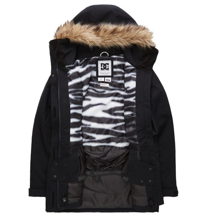 snowboard jacket with fur hood