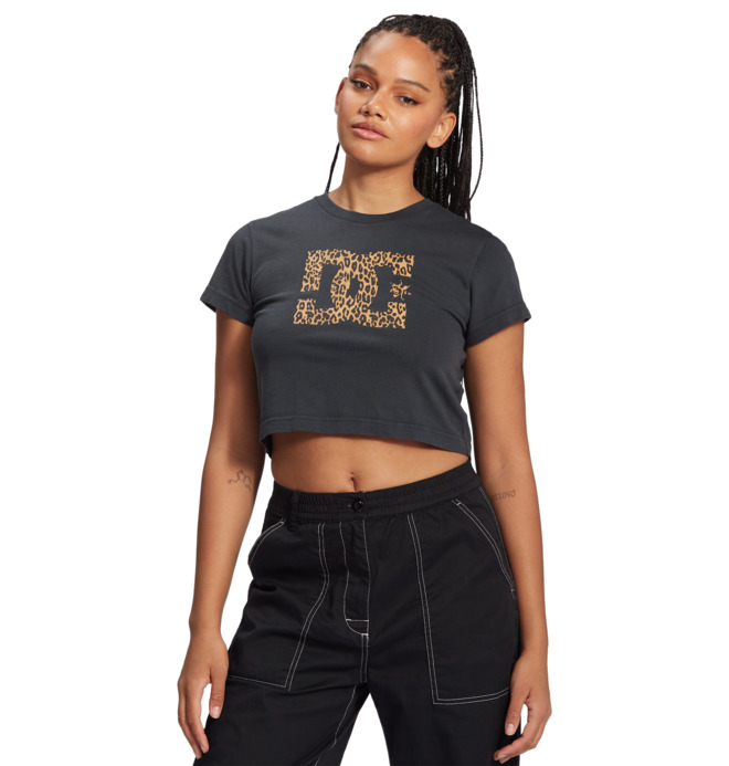 Washed DC Star - Cropped T-Shirt for Women  ADJZT03040