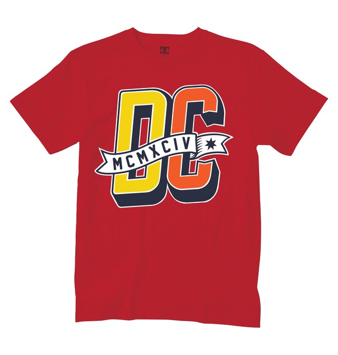 dcshoes, Boy's Courtside Tee, ATHLETIC RED (rqr0) 0 Boy's Courtside Tee ADKZT00241 DC Shoes