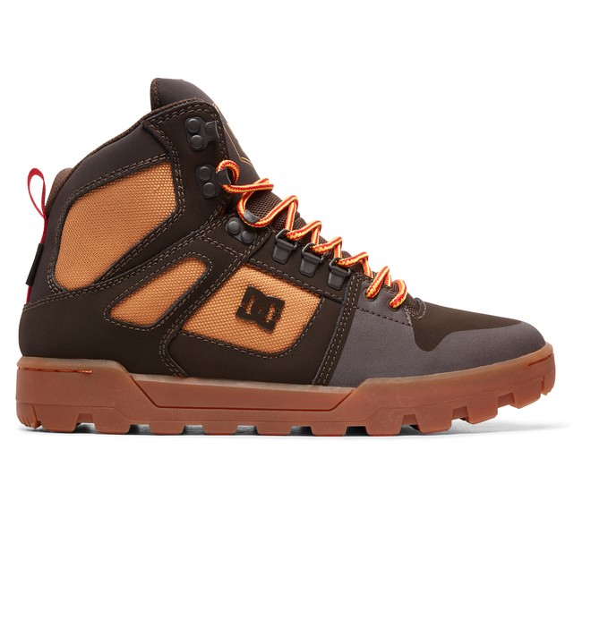 dcshoes, Pure WNT Water Resistant Leather Boots, CHOCOLATE BROWN (ch6) 0 Pure WNT Water Resistant Leather Boots Brown ADYB100006 DC Shoes