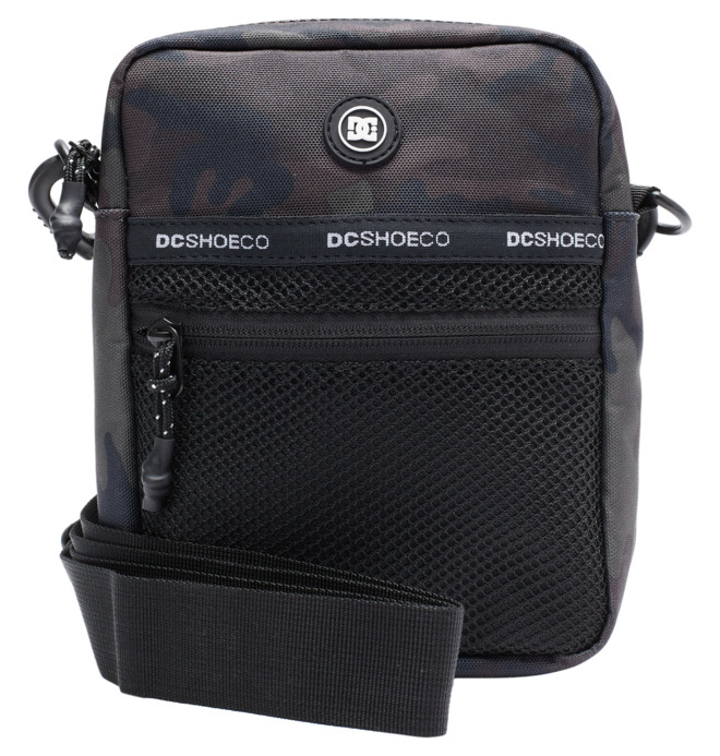 DC Shoes Starcher Borsa Da Corriere Uomo 2,5L – Tela Poliestere Riciclato, Nero Leopardato