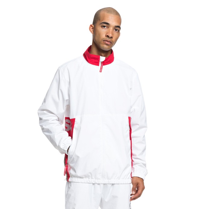 dcshoes, Skate - Veste de survêtement zippée déperlante pour Homme, WHITE (wbb0) 0 Skate - Veste de survêtement zippée déperlante pour Homme Blanc ADYJK03051 DC Shoes