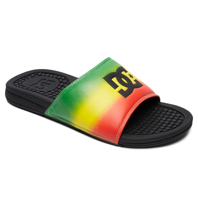 dcshoes, Bolsa SP Slider Sandals, RASTA (9ra) 0 Bolsa SP Slider Sandals Orange ADYL100032 DC Shoes