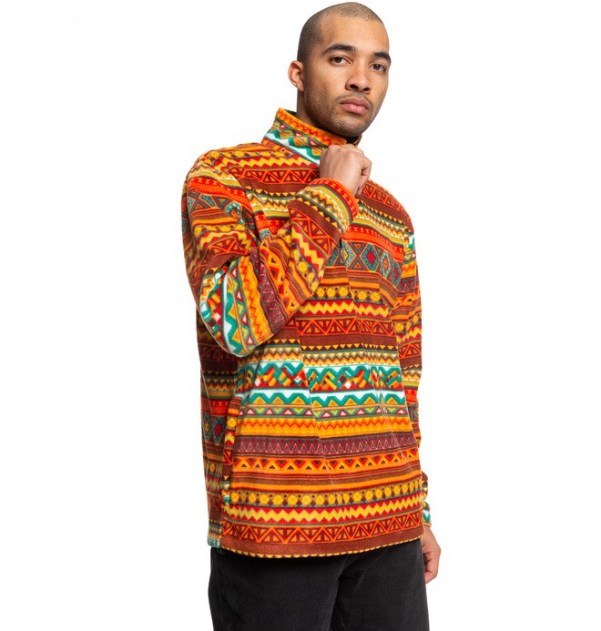 dcshoes, T-Funk Half-Zip Mock Neck Fleece, ORANGE POPSICLE (nls0) 0 T-Funk Half-Zip Mock Neck Fleece Orange ADYPF03005 DC Shoes