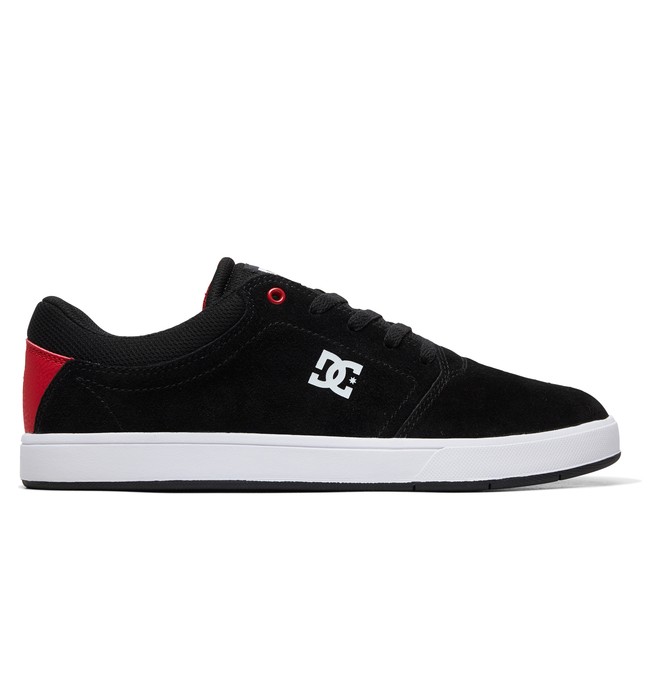 dcshoes, Crisis - Leather Shoes for Men, BLACK/RED/WHITE (xkrw) 0 Crisis - Leather Shoes for Men Black ADYS100029 DC Shoes