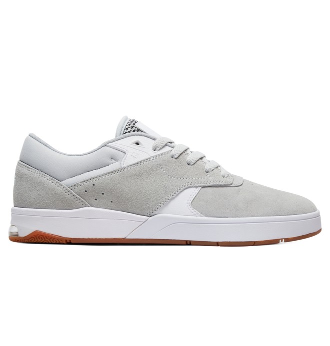 dcshoes, Tiago S Skate Shoes, GREY/GREY/WHITE (xssw) 0 Tiago S Skate Shoes Grey ADYS100386 DC Shoes