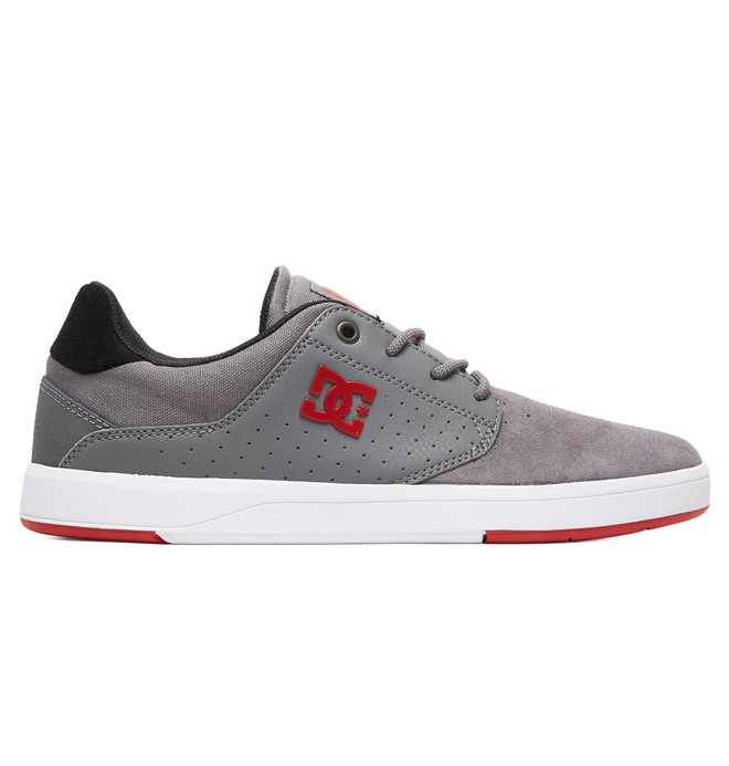 dcshoes, Plaza - Shoes, GREY/GREY/RED (xssr) 0 Plaza - Shoes Grey ADYS100401 DC Shoes