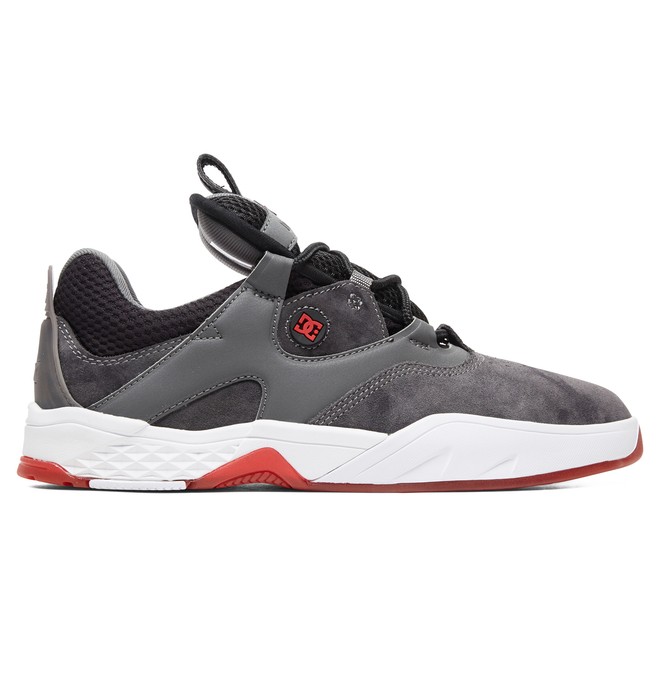 dcshoes, Kalis LE - Leather Shoes, GREY/BLACK/RED (xskr) 0 Kalis LE - Leather Shoes Gris ADYS100569 DC Shoes