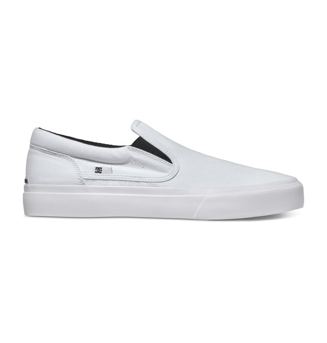 dc slip on shoes white